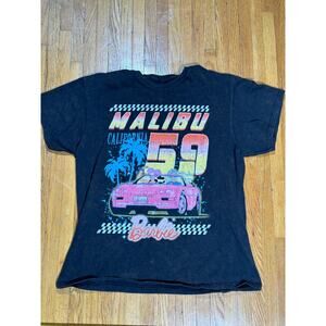 Malibu Barbie T-Shirt Size Large Convertible Car Graphic Unisex, Men, Women